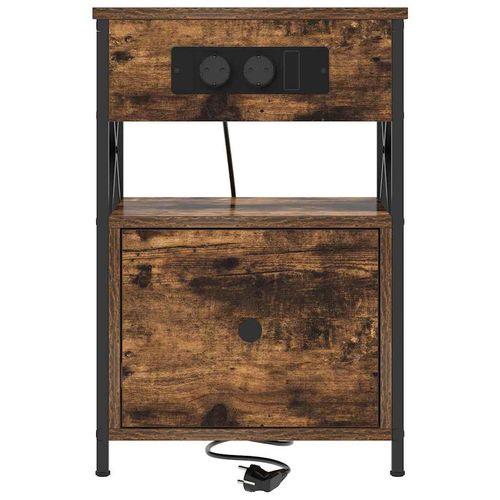 Szafka Nocna z szufladą 2 pcs Wędzony dąb 40 x 31 x 60 cm na Arena.pl