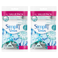 Gillette Simply Venus 2 jednorazowa maszynka do golenia dla kobiet 2x6 Szt.