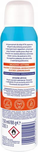 Spray antyperspirant do stóp antybakteryjny niwelujący zapach No36 x5 na Arena.pl