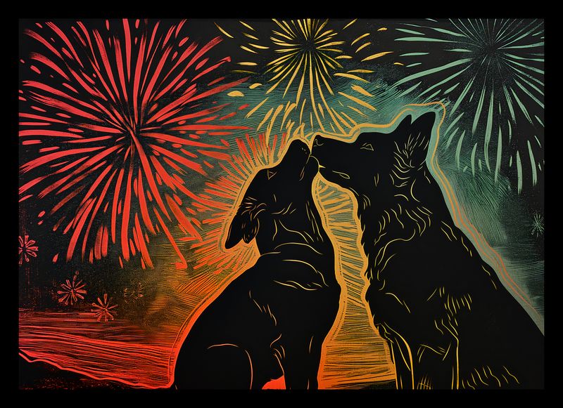 Plakat 29,7x21cm Psi Uścisk zdjęcie 2