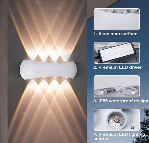 Kinkiet Wewnętrzny Zewnętrzny Led 8W Ip65 Biały na Arena.pl