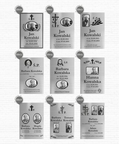 TABLICZKA NAGROBNA NAGROBKOWA ze zdjęciem ALUMINIOWA DIBOND UV 40x30 cm na Arena.pl