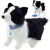 PIES INTERAKTYWNY NA SMYCZY CHODZI SZCZEKA BORDER WYDAJE DŹWIĘKI DLA DZIECI