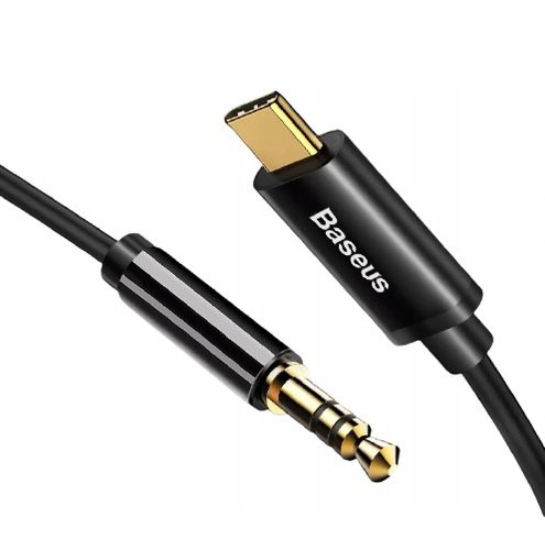 BASEUS KABEL USB-C TYPE-C AUX MINI JACK 3.5MM WTYK PRZEWÓD AUDIO 1.2M 120CM na Arena.pl