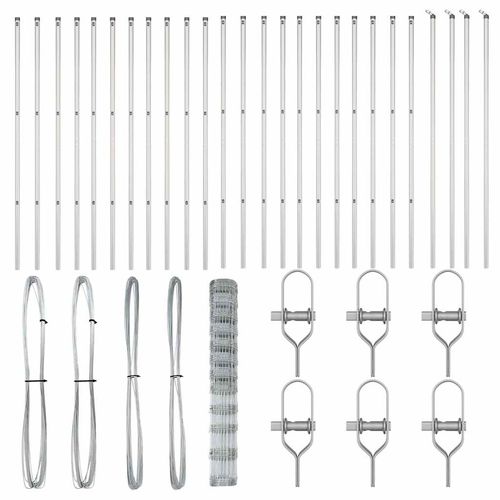 Ogrodzenie pastwiskowe Srebrny 50 x 1.4 m Stal galwanizowana na Arena.pl