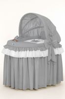 Kosz Mojżesza wiklinowy ze składaną budką- Little Prince antracyt