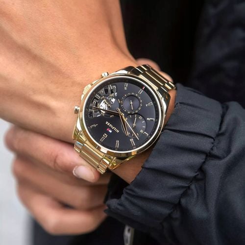 ZŁOTY ZEGAREK MĘSKI TOMMY HILFIGER 1710448 BAKER + PUDEŁKO NA PREZENT na Arena.pl