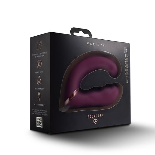 wibrator do punktu g ze stymulatorem variety burgundy rocks-off na Arena.pl