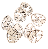 DREWNIANE AŻUROWE JAJKA 5CM 9 SZTUK MIX WZORÓW DPDN-221 DP CRAFT