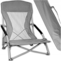 KRZESŁO TURYSTYCZNE WĘDKARSKIE SKŁADANE DUŻE FOTEL XXL KRZESEŁKO KEMPINGOWE