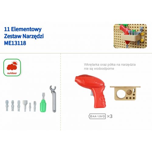 MASTERKIDZ Zestaw Narzędzia Z Wkrętarką 8 Elementów Do Tablicy Naukowo-Kreatywnej STEM na Arena.pl