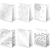 torebki ozdobne 10szt. t-2 avantgarde set 29 białe 22,5 x 31,5 x 10,8cm
