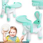 Krzesełko stolik do karmienia i zabawy niebieski