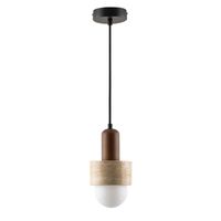 Lampa Wisząca Plafon Nowoczesna Żyrando z Żółtego Trawertynu Czarny E27
