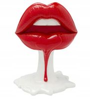 Figurka dekoracyjna Hot Lips, czerwono-biała, wys. 26x21x14cm