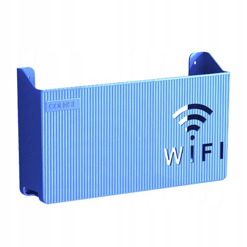 UCHWYT ŚCIENNY PÓŁKA na ROUTER WIFI SWITCH Blue na Arena.pl