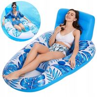 MATERAC DMUCHANY FOTEL Z OPARCIEM UCHYWTY NA NAPOJE KOŁO DO PŁYWANIA 2W1