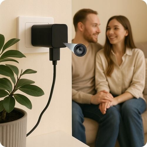 MINI KAMERA WIFI SZPIEGOWSKA UKRYTA W GNIAZDKU ANDROID ZDALNY PODGLĄD na Arena.pl