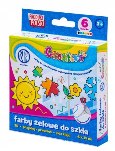 FARBY DO TWORZENIA NAKLEJEK ŻELOWYCH 6X15ML 9635 na Arena.pl