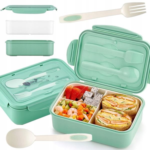 ŚNIADANIÓWKA LUNCHBOX POJEMNIK BOX BENTO 1400ML DZIECKA PUDEŁKO DO SZKOŁY zdjęcie 1