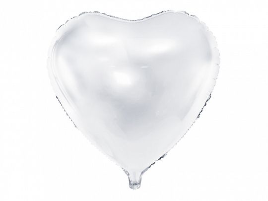 balon foliowy SERCE BIAŁE 45cm |  FB9M-008 zdjęcie 1
