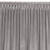 Zasłona VILA velvetowa na taśmie smok 135x245 szara wzór 3 Homede