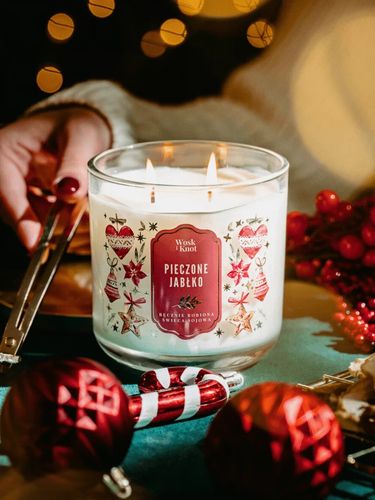Wosk i Knot Śweica Sojowa Pieczone Jabłko dwuknotowa 400ml na Arena.pl
