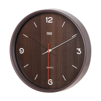 Zegar ścienny tarczowy klasyczny kwarcowy 30 cm  ciemny brąz