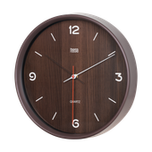 Zegar ścienny tarczowy klasyczny kwarcowy 30 cm  ciemny brąz