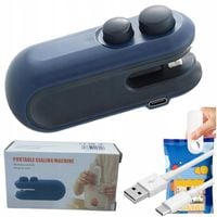 2w1 MINI BEZPRZEWODOWA RĘCZNA ZGRZEWARKA DO FOLII USB PAKOWARKA ŻYWNOŚĆI