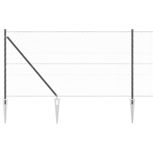 Ogrodzenie z słupkami Szary 1.2 x 100 m Stal pokryta PCV na Arena.pl