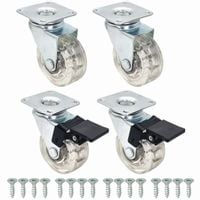 Kółko meblowe gumowe z gumą ogumowane KM fi 50 mm zestaw jezdny 4 sztuki