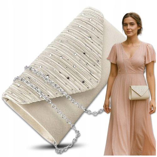 Torebka Kopertówka Błyszcząca Wizytowa Wieczorowa na ramię damska elegancka na Arena.pl