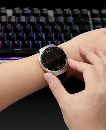 SMARTWATCH ZEGAREK MĘSKI EKG POMIAR CUKRU HRV ROZMOWY 3 PASKI SZKŁO MENU PL na Arena.pl