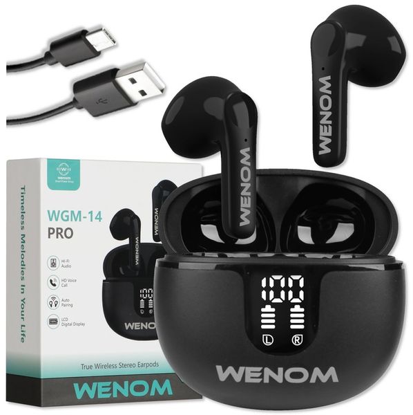 Słuchawki Bezprzewodowe Douszne Sportowe Wodoodporne Wenom WGM 14 PRO TWS zdjęcie 8