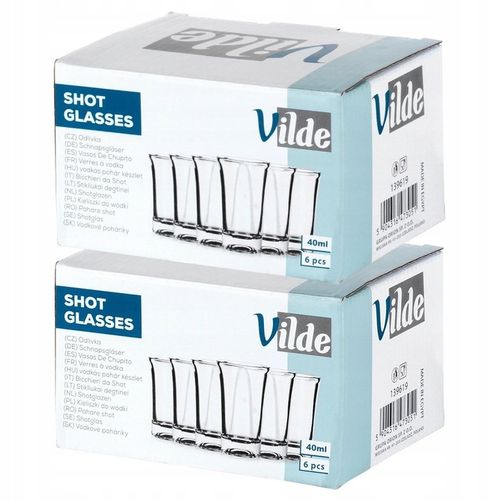 12x Kieliszki DO WÓDKI shotów szklane zestaw komplet kieliszków 40 ml na Arena.pl