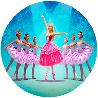 Opłatek na tort Barbie