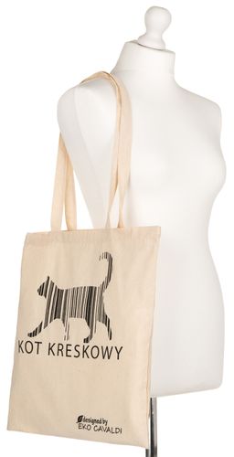 torba bawełni. eko-23-(kot kreskowy)-2105 natural na Arena.pl