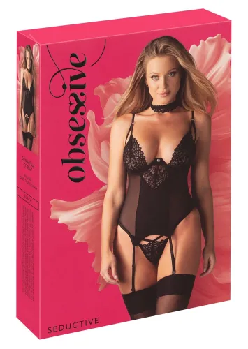 obsessive donarella zestaw 3-częściowy czarny m/l tiul haft na Arena.pl