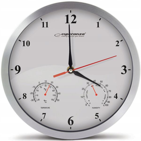 zegar ścienny  biały 30cm washington ehc008w zdjęcie 1