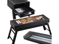 Grill turystyczny składany ogrodowy przenośny kempingowy węglowy duży 60cm