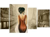 OBRAZ PARYSKI SPACER KOBIETY FRANCE