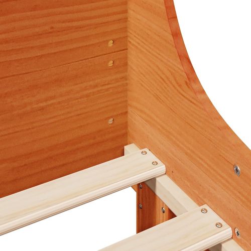 Łóżko bez materaca, woskowy brąz, 200x200 cm, drewno sosnowe na Arena.pl