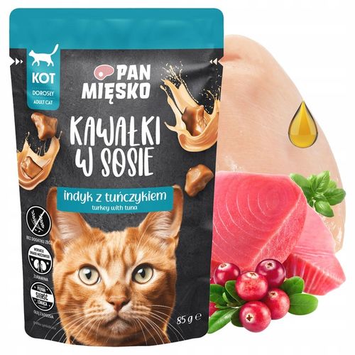 Pan Mięsko Kawałki w sosie MIX Smaków karma dla kota mokra 12 x 85g na Arena.pl