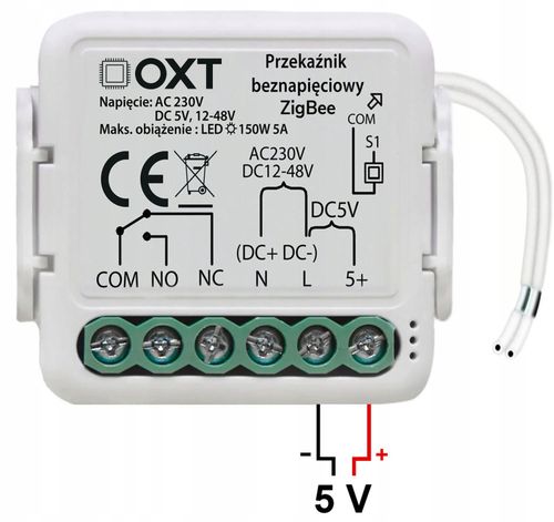 OXT Mini Przekaźnik Beznapięciowy AC 230V DC 5V 12-48V ZigBee TUYA Smart na Arena.pl