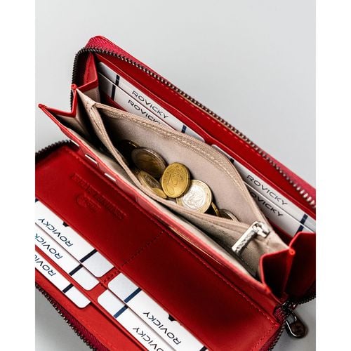 portfel damski w typie piórnika ze skóry naturalnej i ekologicznej na Arena.pl