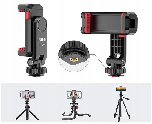 Ulanzi ST-06S Adapter uchwyt statywowy do telefonu + zimna stopka x 2 na Arena.pl