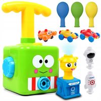 Wyrzutnia Balonów Zestaw XXL Samochód Aerodynamiczny 12 Balonów + Figurki