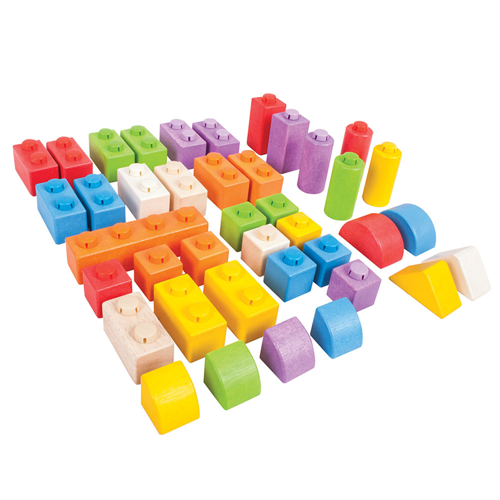 BigJigs KLOCKI drewniane CLICK Blocks na Arena.pl