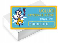 Wizytówki firmowe reklamowe 100szt USŁUGI HYDRAULICZNE różne wzory